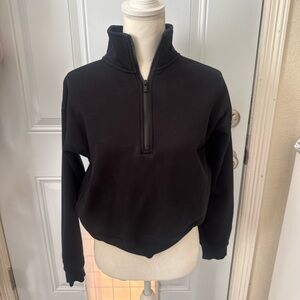 Fabletics Black Quarter-Zip Pullover